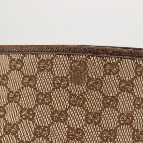 GUCCI GG Canvas Shoulder Bag Beige Silver - Picture 3 of 12